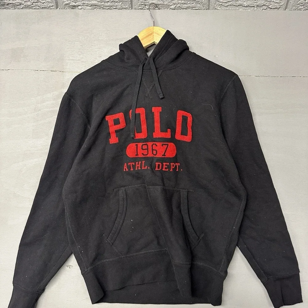 Polo Ralph Lauren Hoodie Mens M‎ Blue Pullover 1967 Long Sleeve Graphic Logo